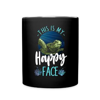 tortue de mer c’est mon - Mug uni - noir - Devant