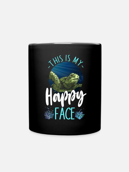 Sea Turtle Tortoise This Is My - Full Colour Mug - black