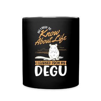 Degu Besitzer Strauchratte Walddegu - Tasse einfarbig - Schwarz - Vorne