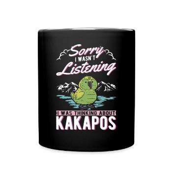 Kakapo Bird Night Parrot - Full Colour Mug - black - Front