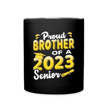 Fier frère d’un diplômé drôle senior 2023 - Mug uni - noir - Devant