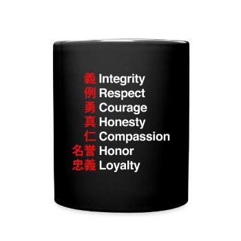 Bushido Code - The Samurai Waycode - Full Colour Mug - black - Front