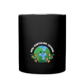 New Earthling Coming - Baby Ankündigung - Tasse einfarbig - Schwarz - Vorne