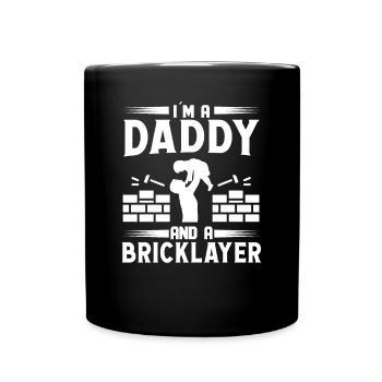 Master Mason Daddy And Bricklayer Masonry - Full Colour Mug - black - Front