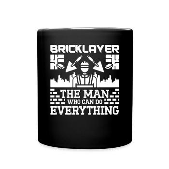 Maurer Bricklayer Man peut tout faire Hausbauer - Mug uni - noir - Devant