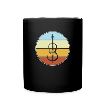 Violon Rétro - Mug uni - noir - Devant