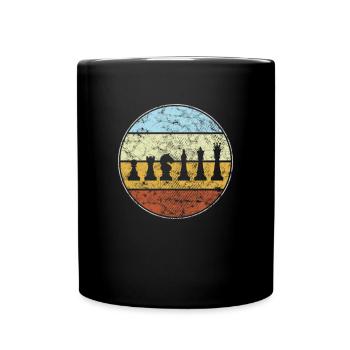 Échecs Rétro - Mug uni - noir - Devant