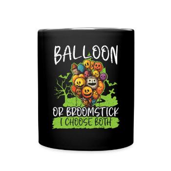 Ballon Halloween Süßes oder Saures Spooky Boo Ghost - Tasse einfarbig - Schwarz - Vorne