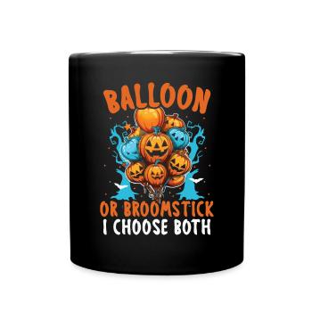 Ballon Halloween Süßes oder Saures Spooky Boo Ghost - Tasse einfarbig - Schwarz - Vorne