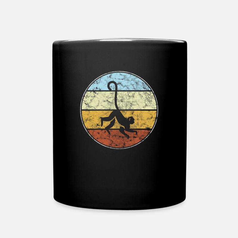Affe Retro - Tasse einfarbig - Schwarz