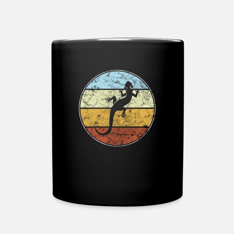 Lizard Retro - Full Colour Mug - black