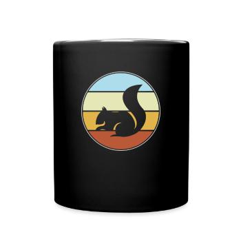 Squirrel Retro - Full Colour Mug - black - Front
