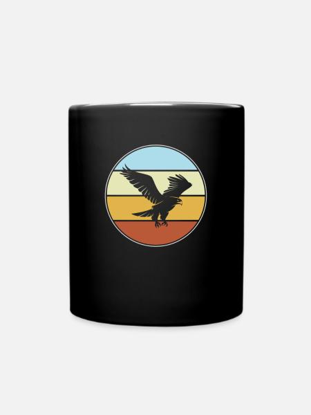 Adler Retro - Tasse einfarbig - Schwarz