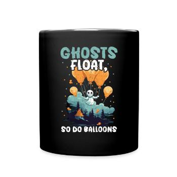 Ballon Halloween Süßes oder Saures Spooky Boo Ghost - Tasse einfarbig - Schwarz - Vorne