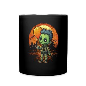 Ballon Halloween Süßes oder Saures Spooky Boo Ghost - Tasse einfarbig - Schwarz - Vorne