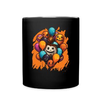 Ballon Halloween Süßes oder Saures Spooky Boo Ghost - Tasse einfarbig - Schwarz - Vorne