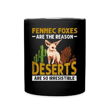 Les déserts de renards Fennek sont irrésistibles - Mug uni - noir - Devant