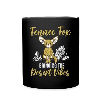 Fennec Foxes Desert Vibes Fennec Fox Owner - Full Colour Mug - black - Front