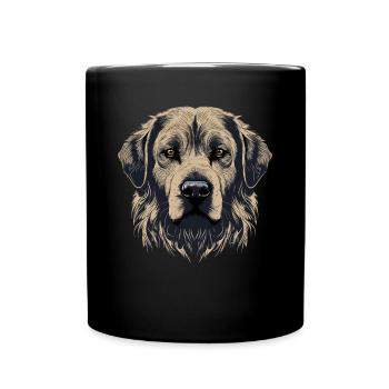 Kangal Hundehunderasse Gesicht - Tasse einfarbig - Schwarz - Vorne