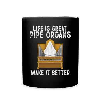 Organiste : organiste, organiste d’église, orgue - Mug uni - noir - Devant