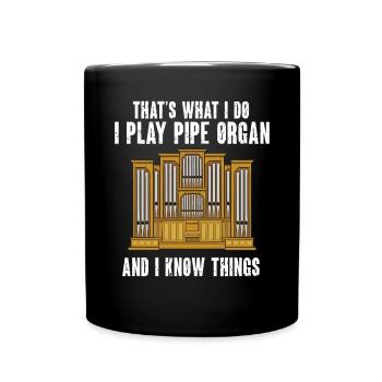 Organist: Organist, Church Organist, Organ - Full Colour Mug - black - Front
