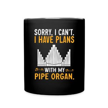 Organiste : organiste, organiste d’église, orgue - Mug uni - noir - Devant