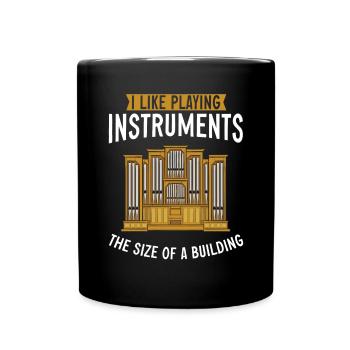 Organist: Organist, Church Organist, Organ - Full Colour Mug - black - Front