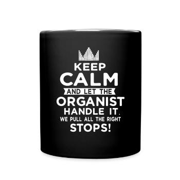 Organiste : organiste, organiste d’église, orgue - Mug uni - noir - Devant