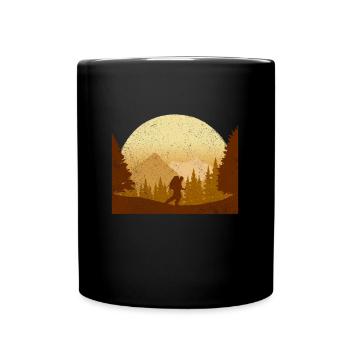Geocacher Outdoor Retro - Geocaching Geocacher - Tasse einfarbig - Schwarz - Vorne