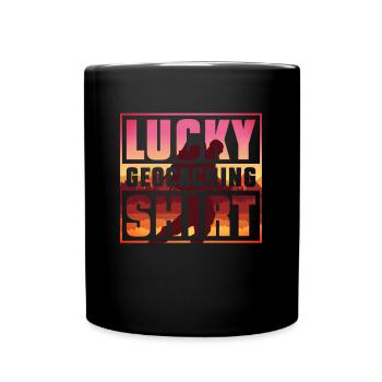 Chemise Lucky Geocaching - Geocaching Geocacher - Mug uni - noir - Devant