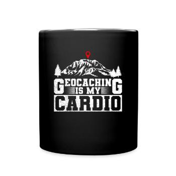Geocaching ist mein Herzsport - Geocaching - Tasse einfarbig - Schwarz - Vorne