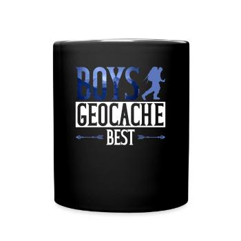 Jungen Geocache Best - Geocaching Geocacher - Tasse einfarbig - Schwarz - Vorne