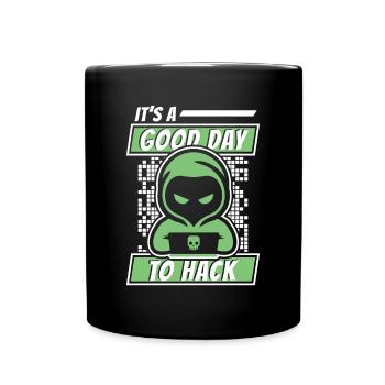 C’est une bonne journée pour pirater l’ingénierie sociale - Mug uni - noir - Devant