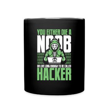 Live Long Enough To Be Called Hacker Sniffer - Tasse einfarbig - Schwarz - Vorne