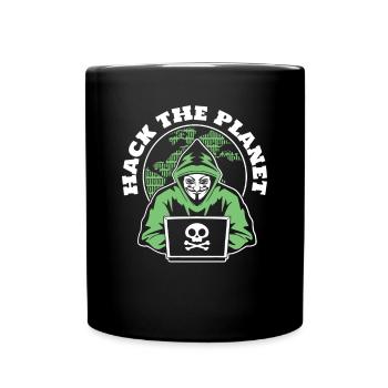 Hack The Planet Phishing Sniffer Social - Mug uni - noir - Devant