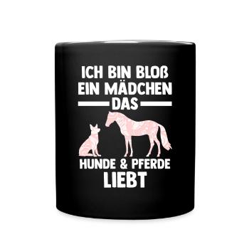 Hunde Pferdeliebhaber Hundeliebhaber Pferde - Tasse einfarbig - Schwarz - Vorne