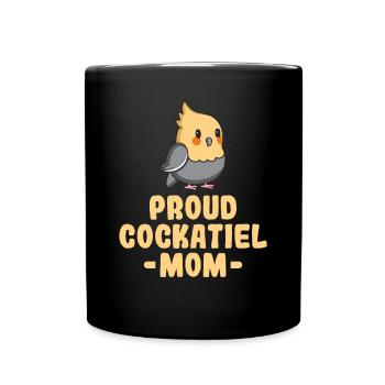 Proud Cockatiel Mom - Perruche Cockatiel - Mug uni - noir - Devant