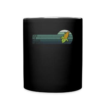 Retro Ask Me About My Corn - Corn Farmer Farmer - Full Colour Mug - black - Front