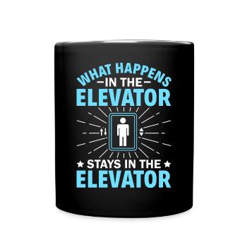 Elevator Mechanic - Aufzug Fahrstuhl Aufzugmonteur - Full Colour Mug - black - Front