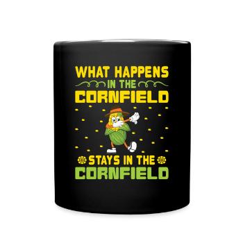 What Happens in the Cornfield - Mais Bauer - Full Colour Mug - black - Front