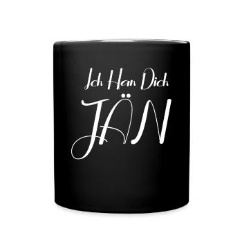 Ich Han Dich Jän Kölsch Kölle Kölner Karneval Köln - Tasse einfarbig - Schwarz - Vorne