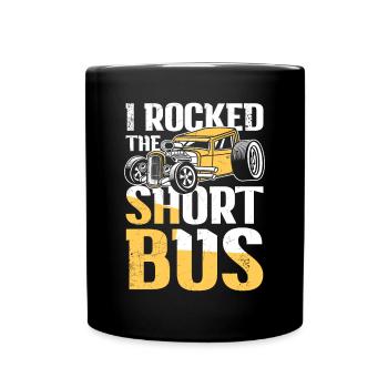 I Rocked The Short Bus Retro Cars - Tasse einfarbig - Schwarz - Vorne