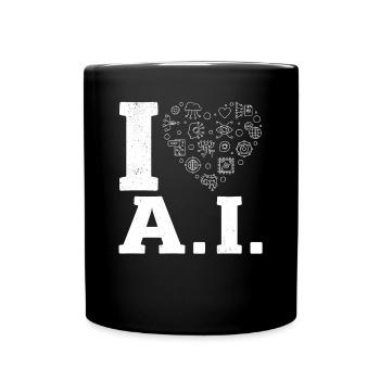 I Love Ai - Artificial Intelligence Machine Learni - Tasse einfarbig - Schwarz - Vorne