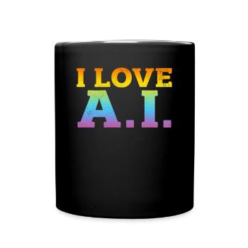 Ai Artificial Intelligence - I Love Ai - Tasse einfarbig - Schwarz - Vorne
