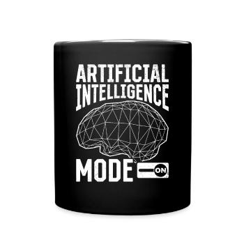 Artificial Intelligence Mode On - Tasse einfarbig - Schwarz - Vorne