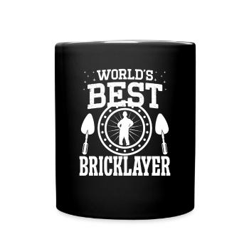 Mason Worlds Best Bricklayer Masonry - Full Colour Mug - black - Front