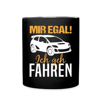 Rennwagen Fahrer Spruch Rallye Motorsport Geschenk - Tasse einfarbig - Schwarz - Vorne