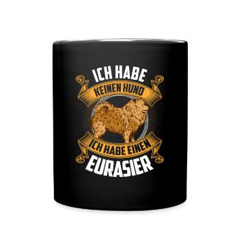Ich habe einen Eurasier Spitz Eurasian Dog - Tasse einfarbig - Schwarz - Vorne