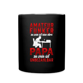 Amateurfunker ist unbezahlbar Hobbyfunker - Tasse einfarbig - Schwarz - Vorne
