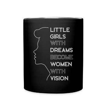 Petites filles féministes avec des rêves - Mug uni - noir - Devant
